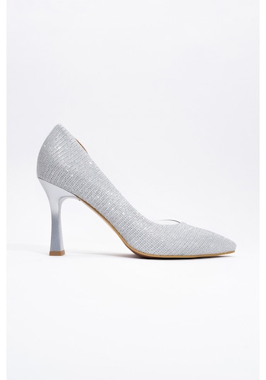 Luvishoes 653 Lame Simli Topuklu Kadın Ayakkabı Lame