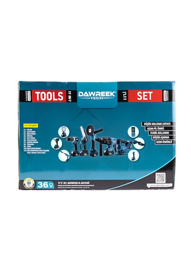 Dawreek 36V36 Akülü Vidalama Seti 11'li Mavi