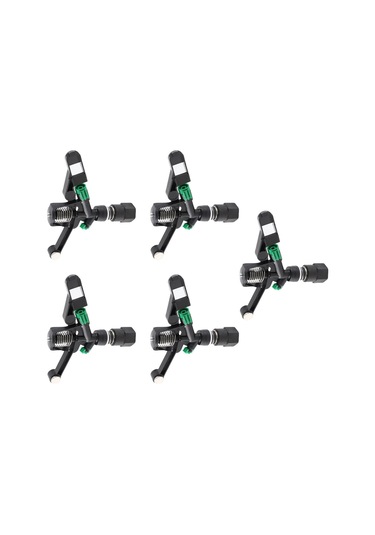 Hangfox 5 Adet Bahçe Çim Alani Döner Suluş Sprinklerı - Bahçe Tarım İçin Kayar Kollü Plastik Sprinkler, Dn20 3/4" Dahili İğne, 10-20m Suluş Çapı