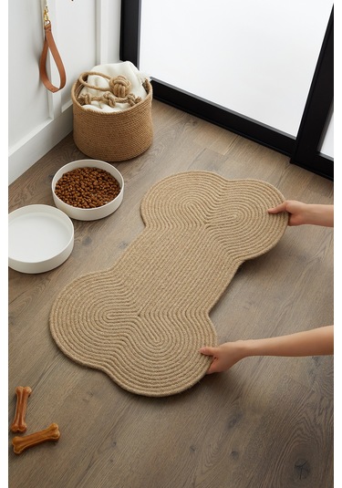 Ocean Home Textile Jüt Halat Çok Amaçlı Dekoratif İç Dış Kapı Önü Kemik Paspas73 x 43 CM
