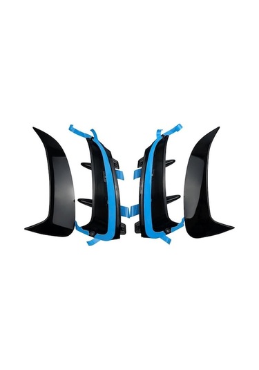 Novahub Arka Tampon Trim Dudak Spoiler Çıkartmalar Çamurluk Kanalları Yüzgeçleri Benz A Sınıfı İçin W177 Hatchback A180 A200 A220 A250 A35 2019+