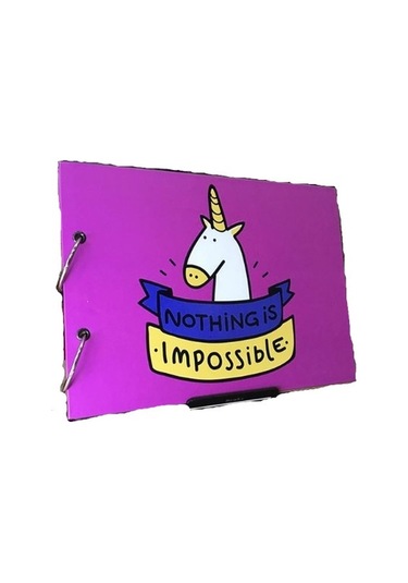 27 x 19 CM Unicorn Nothing is Impossible Kendin Yap Fotoğraf Albümü