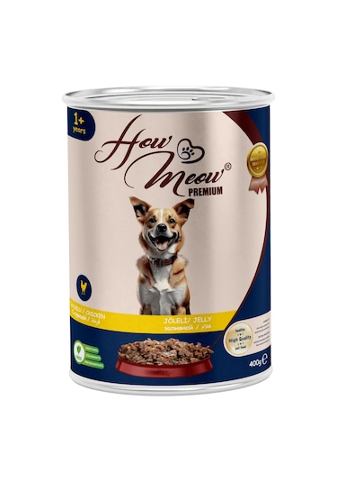 How Meow Jöleli Tavuklu Yetişkin Köpek Konserve Maması 12 x 400 G