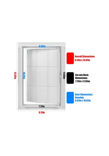 Jeehugo Beyaz Plasterboard Bakım Kapısı, 20x30 Cm Plastik Malzeme, Çıkarılabilir Menteşeli, Güçlendirilmiş Duvar Boru Bakıma Uygun