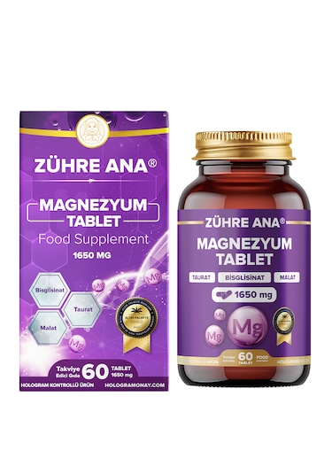Zühre Ana Magnezyum Bisglisinat Taurat Malat 60 Tablet