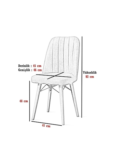 Flexa Comfort Serisi 6 Adet Flex Sandalye Mutfak Masası Takımı Krem