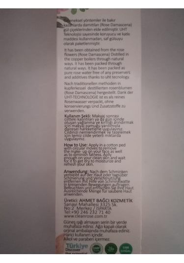 Clean Rose Gül Suyu 390 ML