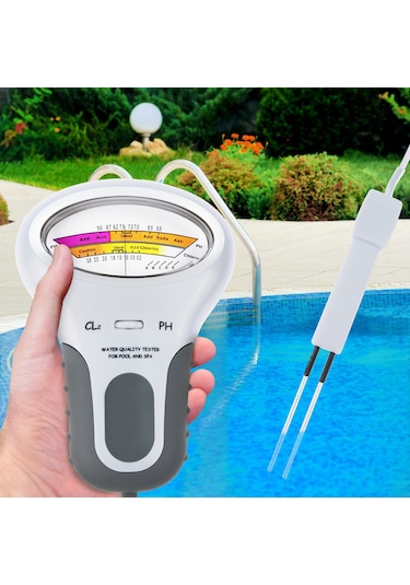 Gajeena Havuz Ve Spa Su Kalitesi Test Cihazı - Ph Ve Cl2 Seviyesi Ölçer, Hızlı Ölçüm, Pil Dahil Değil