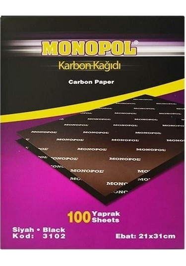 Monopol Karbon Kağıdı 100lü Siyah