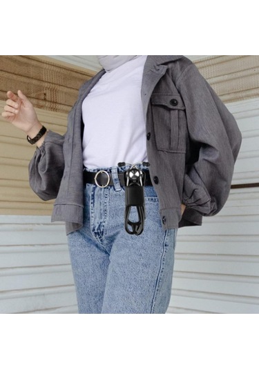 Suntek Stetoskop Kalça Tutucu Taşınabilir Düzenleyici Pu Deri Siyah