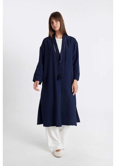 Defacto Relax Fit Hakim Yaka Kimono C9691AX24SMNV31 Lacivert