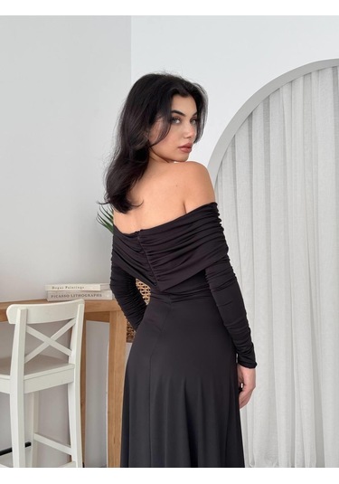 Uras Straplez Elbise Çok Renkli