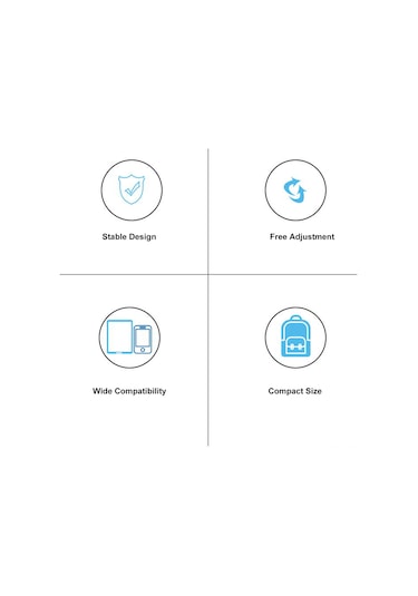 Honmex Alüminyum Z4 Cep Telefonu Ve Tablet Tutucu: 270 Döner, İki Kollü, Taşınabilir Masa/yatak Odası Tutucu - Siyah