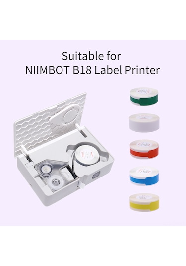 Niimbot Termal Transfer Kablo Etiketi Çıkartması Pet Kağıt B18 Etiket Yazıcı Barkod Fiyat Boyut Adı Boş Etiketler Su Geçirmez Yırtılmaya Dayanıklı 14x120mm 55 Yaprak/rulo Fiyat Etiketi Ofis 1 Rulo