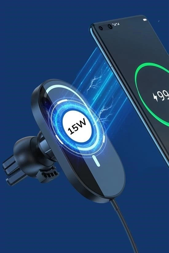 İpek Yıldızı 15w Mıknatıslı Takılabilen Hızlı Şarj Tüm Cihaz Ve Araçlara Uyumlu Araç İçi Şarj Cihaz