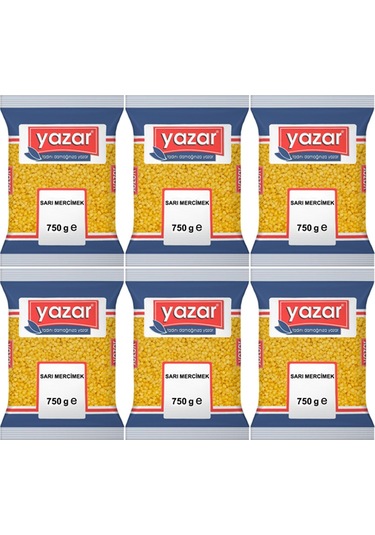 Yazar Sarı Mercimek 6 x 750 G
