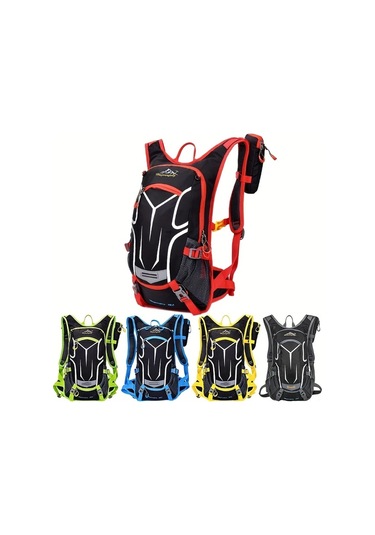 Oldfriend Kırmızı Çok Fonksiyonlu Açık Hava Spor Sırt Çantası Bisiklet Yürüyüş Dağcılık Seyahat Su Şişesi Cebi Nefes Alabilen Reflektif Kırmızı