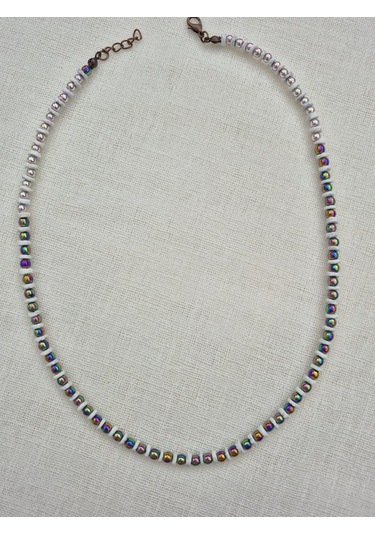 Termal Kuvars Doğal Taş Ve Mercan Doğal Taşlı Bayan Kolye Çok REnkli