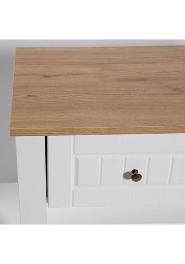 Just Home Mona Dresuar - Beyaz / Sepet - 83x38x90 Cm Beyaz / Sepet Beyaz