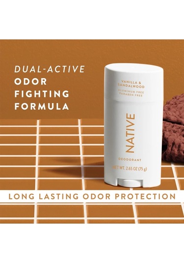 Native Vanilla & Sandalwood Flower Alüminyumsuz Stick Deodorant 75gr