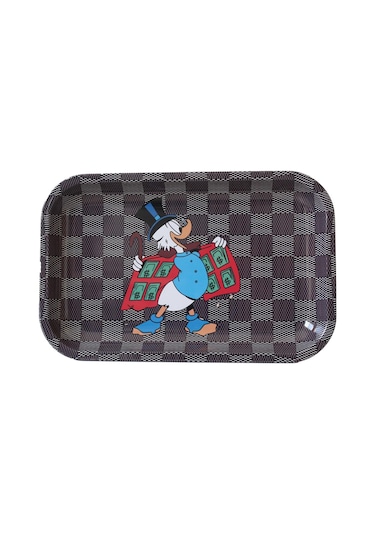 Büyük Metal Tepsi Rich Duck Mor