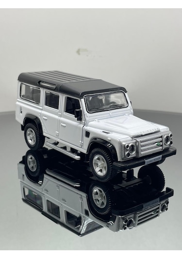Land Rover 1:32 Ölçek Metal Çek Bırak Model Araba 12 Cm - Beyaz