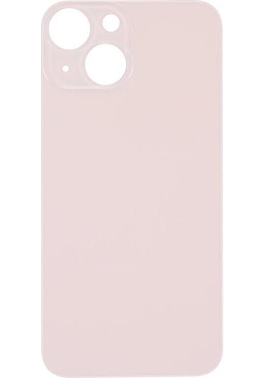 Apple Uyumlu iPhone 13 Mini Logolu Arka Pil Batarya Kapağı, Lens Hariç. Pembe