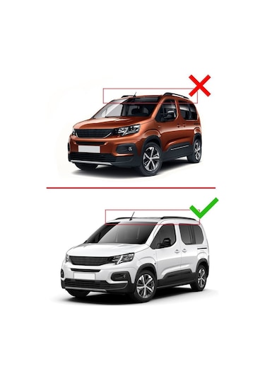Peugeot Rifter 2024 2025 Model Ace-2 Uyumlu Ara Atkı Tavan Barı Siyah