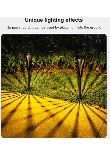 Cbtx Ds129 4 Adet Güneş Enerjili Açık Bahçe Işık Su Geçirmez Çim Lambası Avlu Dekorasyonu - Siyah Diğer