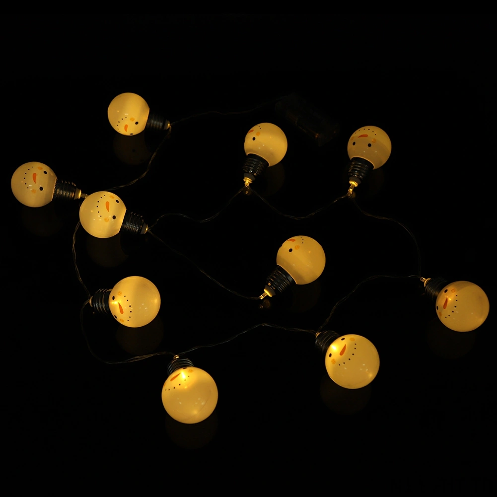 Hangfox 1.5m Uzunlukta 10 Ledli, Esnek Tel Ve Tek Düğme Kontrolü İle İç/harici Kullanıma Uygun Noel Kar Tanrısı Dekoratif Işık Zinciri Pil Dahil Değil Diğer