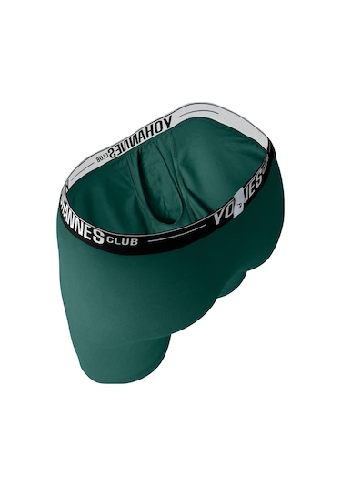 Yohannes Club, Erkek Özel Bölmeli Pamuklu Boxer, Renk Seçenekli, Tekli Paket Yeşil