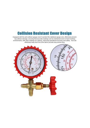 Suofeng Çift Değerli Klima Ve Soğutma Sistemi Basınç Ölçer, R22 R134 R404 Gazları İçin Ayarlanabilir Bakım Aracı