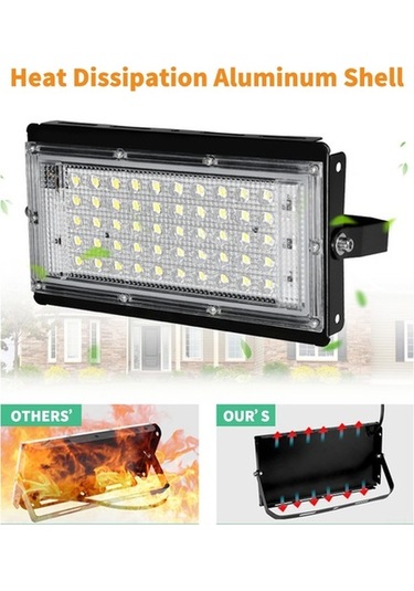 Trendooze Suya Spot Oyun Mekan Led'li Kapı Kafesi Kablo Işıkları Ip65 İçin Güvenli Fener Duvar Dış Dayanıklı Bahçe Bağlantısı Alanı Ac180-240v 50w 50led'li Gp