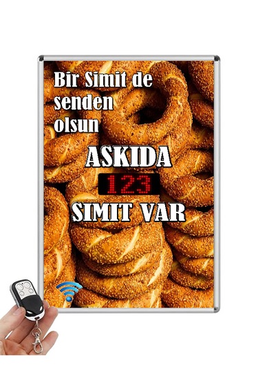 Askıda Simit Led Sayıcı Uzaktan Kumandalı