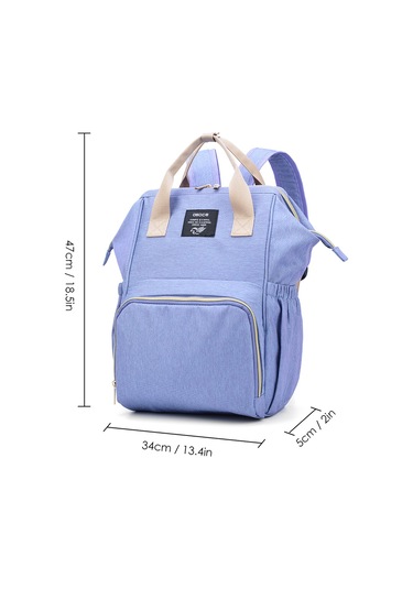 Osoce Unisex Su Geçirmez Polyester Büyük Anne Baba Sırt Çantası Bebek Kıyafetleri Bez Süt Tozu Şişesi Seyahat Depolama Çantası--mor Mor