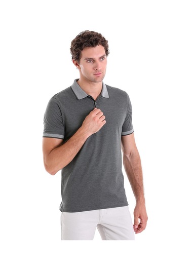 Hatemoğlu Haki Regular Fit Düz Pamuklu Polo Yaka Tişört Haki