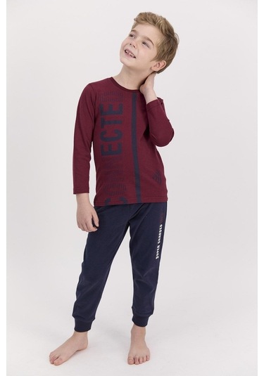 Rolypoly 2542 Connected Bordo Erkek Çocuk Pijama Takımı
