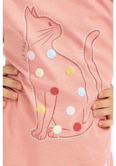 Roly Poly 2791 Garson Cat Fil Dişi Kız Çocuk Kapri Takım Şeftali