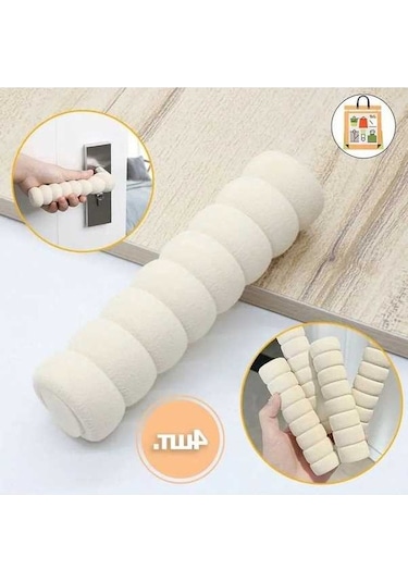 Besthome1 4 Adet Bej Yuvarlak Köşe Koruyucu, Yumuşak Köpük Kapaklı, Çocuk Güvencesi İçin Uygun