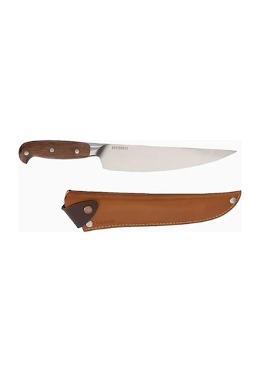 Barebones Wilderness Au8 Paslanmaz Çelik Şef Kamp Bıçağı Kahverengi Outdoor Bıçak
