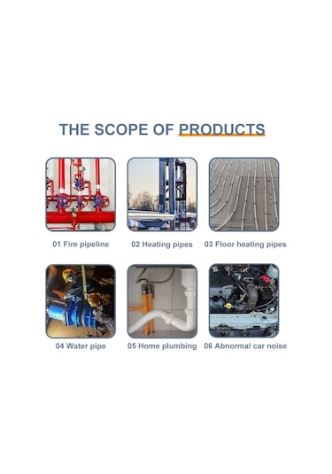 Butuglobal 01 Yüksek Mukavemetli Boru Kaçak Dinleme Dedektörü Siyah