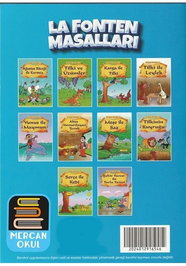 1. Sınıf Okuma Seti La Fonten Masalları 10 Kitap + Değerlendir...