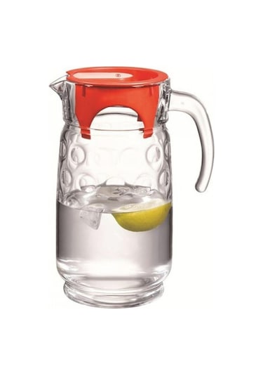 Paşabahçe 43794 Rings Kırmızı Kapaklı Cam Sürahi 1700 CC