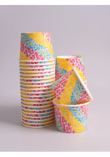 Laren Kıvamlı Kremalı Çorbalar, Yemekler Ve Lezzetler İçin Kapaklı Kağıt Tek Kullanımlık Kase 330ml 90'lı 372753676