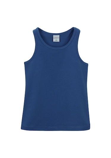 Lovetti Indigo Kız Çocuk Düz Basıc Yüzücü Atlet İndigo