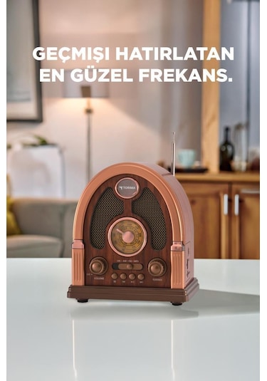 Torima D-58 Nostalji Radyo Kablosuz Bluetooth Hoparlör