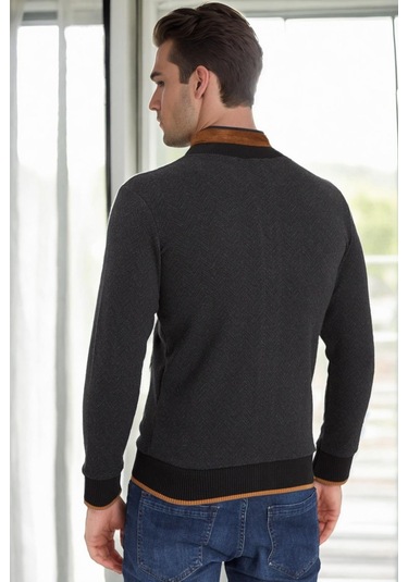 1021 Dewberry Erkek Sweatshırt-koyu Balıksırtı Antrasit Koyu Balıksırtı Antrasit