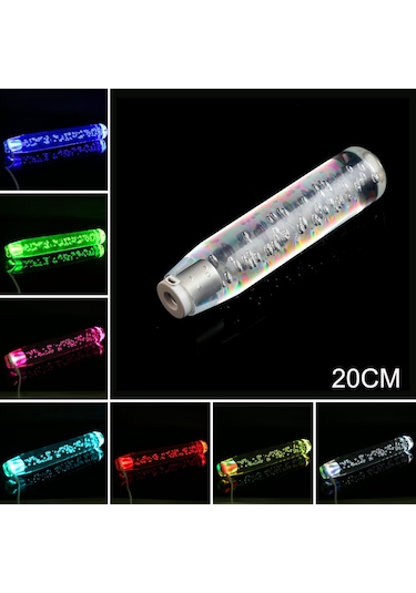 Led Işık Rgb Vites Topuzu Çubuk Kristal Şeffaf Kabarcık-20cm K16231-3 Diğer