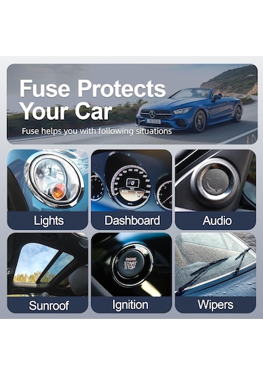 Araç Sigorta Seti 300 Parça 3 Boy Micro/mini/standart Boy Düzenleyici Kutusunda 2 - 3 - 5 - 7.5 - 10 -15 - 20 - 25 - 30 - 35