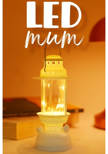 Led Mum Kamp Lambası 1 Adet - Tipi Pil Dahil Dumansız Alev Ledli Dekoratif Mum Dekor Işığı Beyaz Pt437 Beyaz